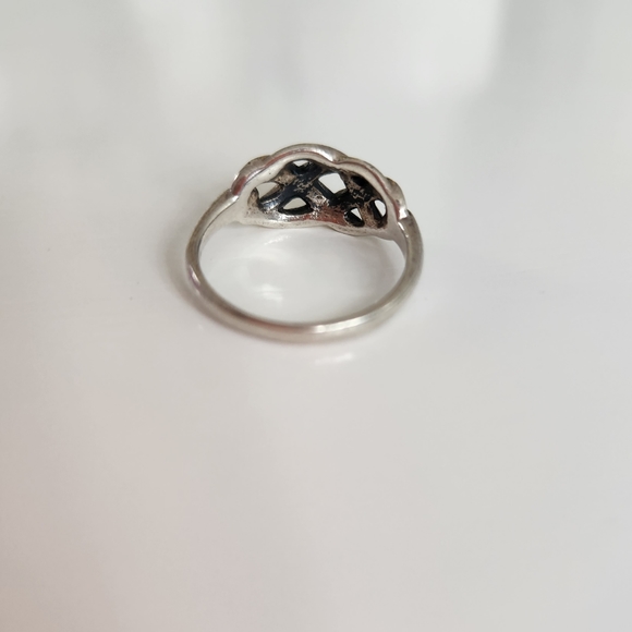 Woven Celtic Knot Vintage Handmade Silver Ring - Picture 11 of 12